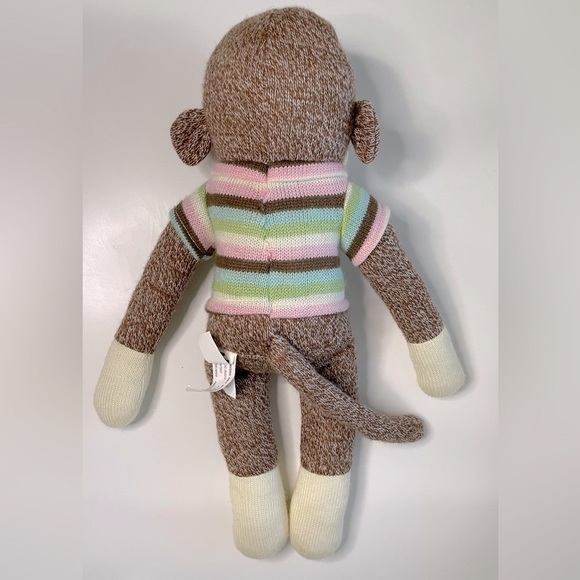 18โ Sock Monkey Plush Classic Stuffed Animal in cute sweater - Picture 4 of 8